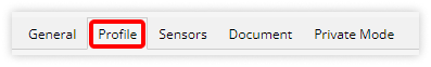 Calibrating Load Sensors tab profile