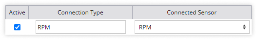 Configure RPM sensor