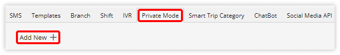 Private Mode For Company tab