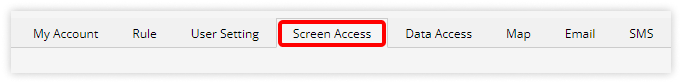 Screen Access For Reseller Tab
