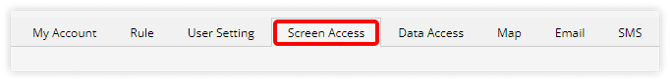 Screen Access For Reseller Tab