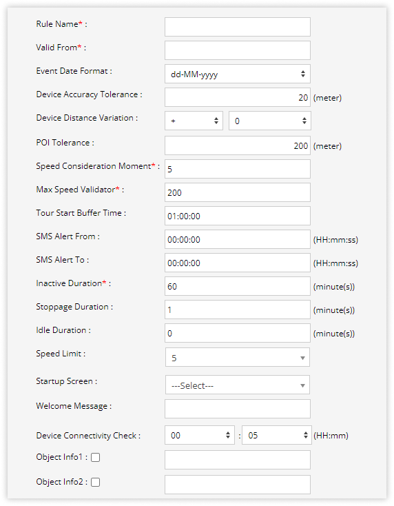 Set Rule For Company Required Fields