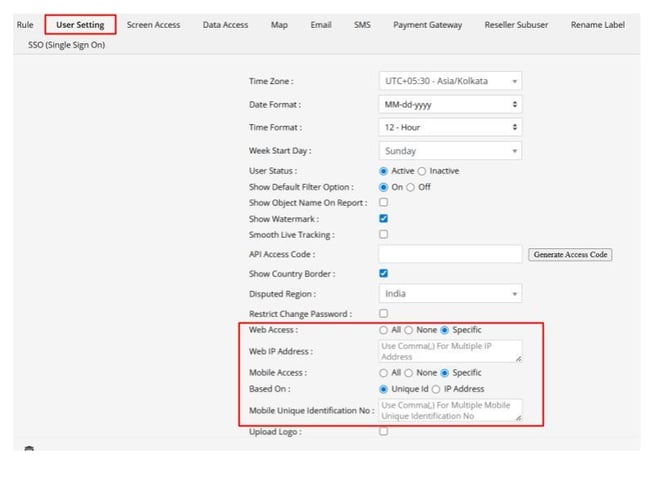 Web and Mobile Access for Reseller